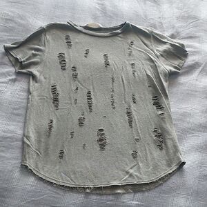 Distressed Olive Green T-Shirt